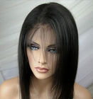 Hand Tied Remy Straight Human Hair Wig 1B# / 5A Virgin Remy Hair