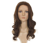 Curly Glueless Front Lace Wigs Human Hair Brown 12&quot; - 28&quot; Grade 5A