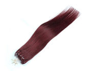 Natural Color Micro Ring Cambodian Virgin Hair , Silky Remy Straight Hair Weave