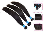 Unprocessed Virgin Double Drawn Hair Extensions , Straight Style Human Hair Weaving