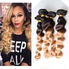 10&quot; - 26&quot; Brazilian Remy Ombre Human Hair Extensions Oose Wave 1B / 27 Blonde Hair