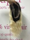 1B/613 Color Two Tone Human Hair Wigs / White Women Ombre Real Hair Extensions