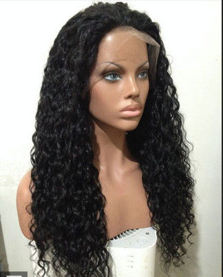 Mixed Color 100% Peruvian glueless Full Lace Human Hair Wigs With Combs / Straps