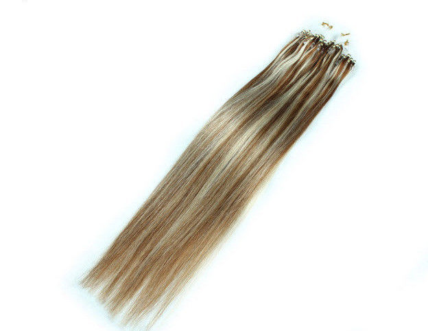 Piano Micro Ring Loop Cambodian Virgin Hair Silky Straight 16&quot; - 24&quot; Hair Weave