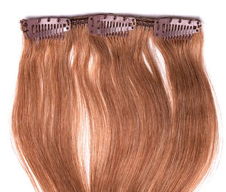 Long 26'' 28'' 30'' 4# Clip In Virgin European Hair Extensions / long clip in hair extensions