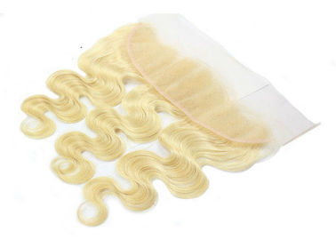 4 Inch Swiss Humanlace Front Lace Human Hair Wigs Hair Blonde Color Body Wave