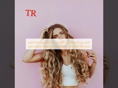 240*320 Resolution Curly Human Hair Wigs with Laminated Material and OED And ODM Services