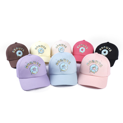 Kids Custom Printed Cute Embroidered Logo Cotton Baseball Cap 6 Panel Kids Hat