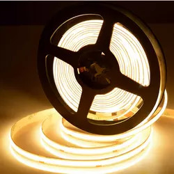 High Density LED  12V 24V 320P Leds 8mm 10W IP20 COB Flexible LED Strip Light