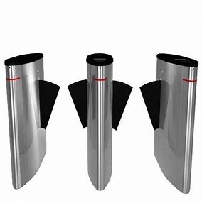 304 Stainless Steel Entrance Flap Barrier Turnstile Gate With Access Control System