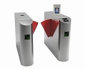 304 Stainless Steel Entrance Flap Barrier Turnstile Gate With Access Control System