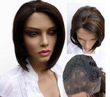 12'' - 36'' Silky Indian Real Front Lace Human Hair Wigs No Chemical No Fiber