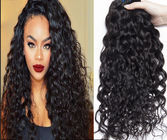 Natural Black Unprocessed Curly Human Hair Extensions Water Wave