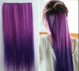 Colored Clip In Synthetic Hair Extensions Fake Hair Wigs For White Women