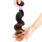 Blonde 3 Tone Remy Ombre Hair Extensions Brazilian Hair Loose Wave 1b / 4 / 27