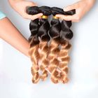10" - 26" Brazilian Ombre Remy Human Hair Extensions Loose Wave 1B / 27 Blonde Hair
