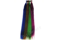 Striped Straight Colored Synthetic Plume Feather Hair Extensions for Lady