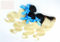 7A Peruvian Colored Hair Extensions Human Hair With Lace Closure