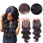 Middle Part Curly Human Hair Wigs Lace Closure With Baby Hair 4x4