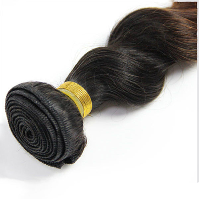 Soft And Silky Body Wave Ombre Human Hair Extensions Bright Brown Color