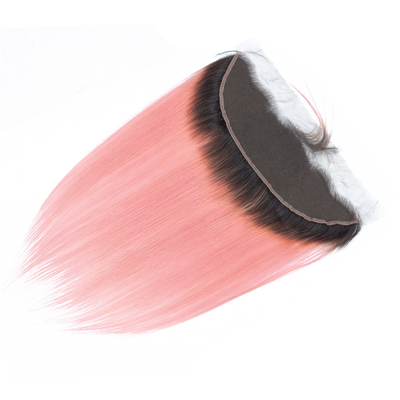 Pink Front Ombre Human Hair Extensions Silk 10A Grade Tangle / Shedding  Free