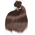 Brown  Ombre Human Hair Extensions / Straight Human Hair Weave With 4X4 Closure