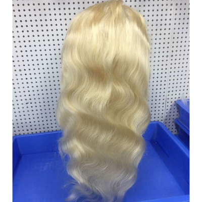 Platinum Full Lace Remy Human Hair Wigs Body Wave Cuticle Aligned 30 Inch