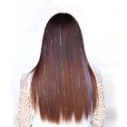 Healthy Swiss Lace Pre Bonded Hair Extensions Medium Brown Color No Shedding