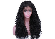 Water Wave Natural Black Full Lace Brazilian Human Hair Wig