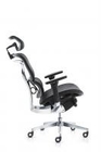 PU Caster Tradition Office Revolving Chairs Fixed Aluminum Chormplated Armrest