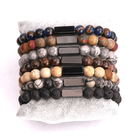 Customized Text Engrave Logo Handmade Beads Bracelets Fashion