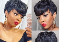 Short Natural Human Hair Wigs For Black Women Without Any Glue