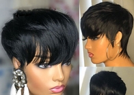 Short Natural Human Hair Wigs For Black Women Without Any Glue