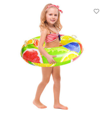 Fruit shaped water park girl's smooth leak proof swimming circle