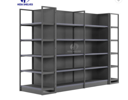 Metallic Supermarket Shelf Equipment Rack Gondola Shelves