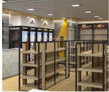Selling Display Convenience Store Shelves Racks Double Side Container