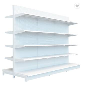 Vegetable Supermarket Racks Display Double Sided MetalDisplay