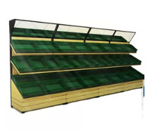 Supermarket Wood Fruit Vegetable Shelf Rack Stand Grocery Store