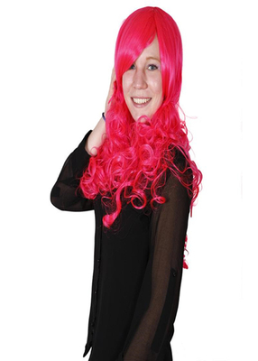 Red Color Full Lace Remy Hair Wigs , Deep Wave Curly Hair Extensions