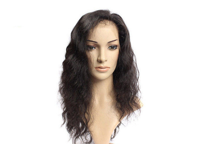 Unprocessed Real Human Glueless Lace Front Wigs Natural Wave For Black Women
