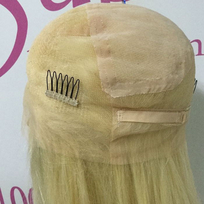 613 Blonde Pre Bonded Hair Extensions Transparent Full Lace Wigs Straight For Women