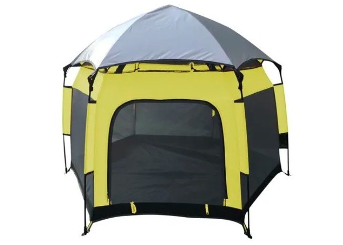 Inflatable Air Tent  Poly Cotton  Yellow Water Proof Four-Season Tent