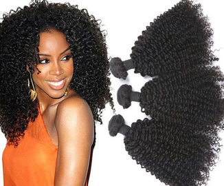 18 Inches 8A Brazilian Curly Human Hair Extensions / Smooth Real Virgin Hair weaving