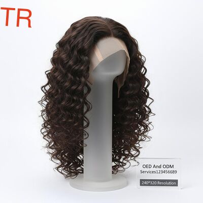 240*320 Resolution Curly Human Hair Wigs with Laminated Material and OED And ODM Services123456789