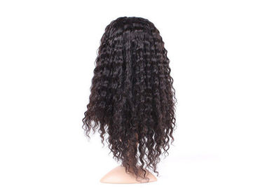 Natural Black Brazilian Curly Swiss Full Lace Human Hair Wigs With Baby Hair