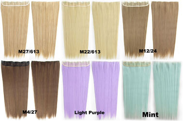 Synthetic Blonde Hair Extensions Korean Straight Human Hair Weave