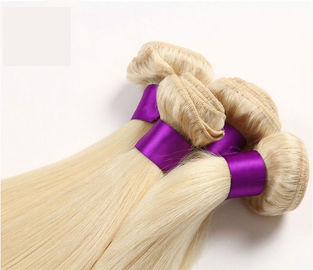 Remy Blond Color Human Hair Extensions / Colored Weave Hair Extensions