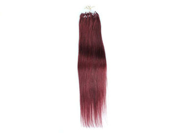 Natural Color Micro Ring Cambodian Virgin Hair , Silky Remy Straight Hair Weave