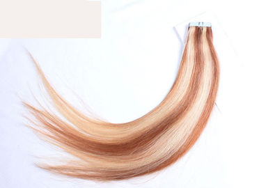 Elegante Colored Brazil Real Hair Tape In Extensions , 100% Real Human Hair Weave