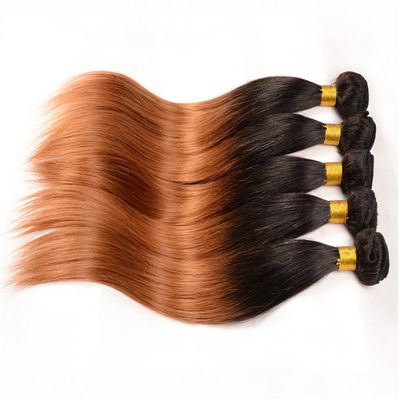 Grade 7A Ombre Brazilian Straight Hair / Ombre Pre Bonded Hair Extensions